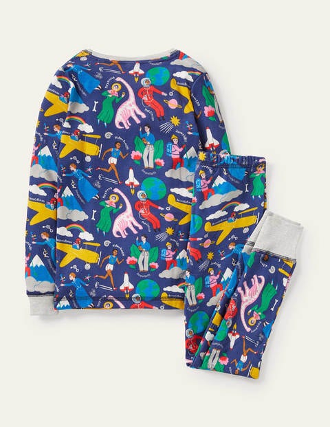 Snug Long John Pyjamas - Starboard Blue When I Grow Up Snug Long John Pyjamas - Starboard Blue When I Grow Up