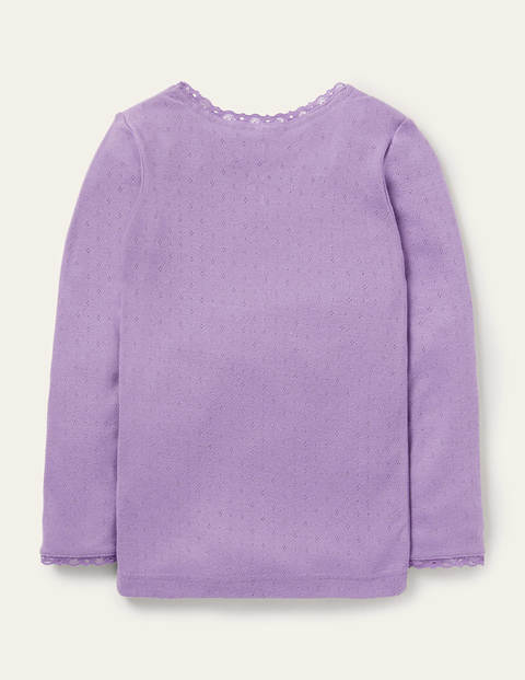 T-shirt ultra-doux en pointelle - Violet aster