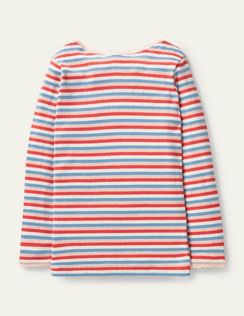 Supersoft Pointelle T-shirt - Surfboard Blue/ Rosehip Pink Supersoft Pointelle T-shirt - Surfboard Blue/ Rosehip Pink