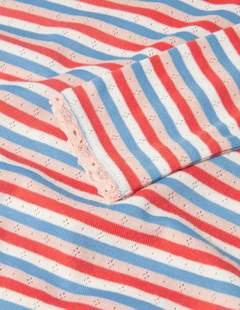 Supersoft Pointelle T-shirt - Surfboard Blue/ Rosehip Pink Supersoft Pointelle T-shirt - Surfboard Blue/ Rosehip Pink