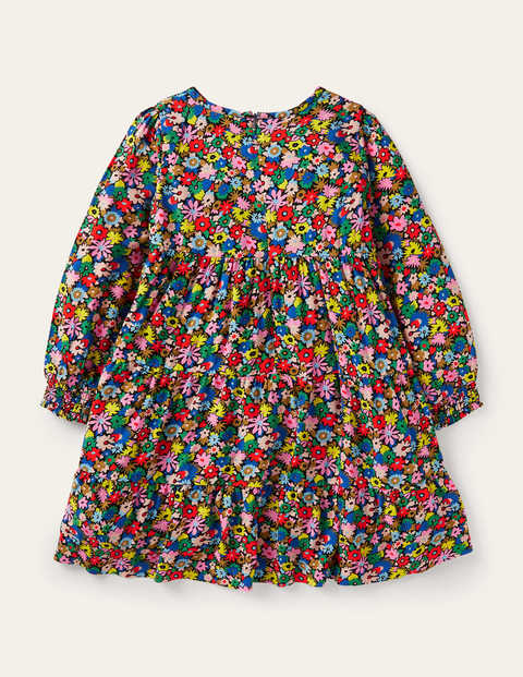 Mini Me Multi Tiered Dress - Multi Paintbox Ditsy Mini Me Multi Tiered Dress - Multi Paintbox Ditsy