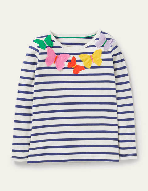 Flutter T-shirt - Ivory/Navy Butterflies Flutter T-shirt - Ivory/Navy Butterflies