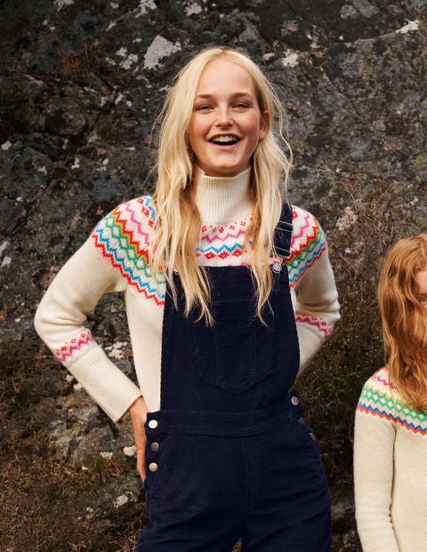 Anna Cashmere Jumper - Pearl Fair Isle Anna Cashmere Jumper - Pearl Fair Isle