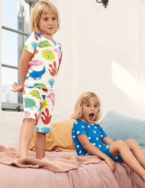 Twin Pack Short John Pajamas - Multi Giant Fish Friends Twin Pack Short John Pajamas - Multi Giant Fish Friends