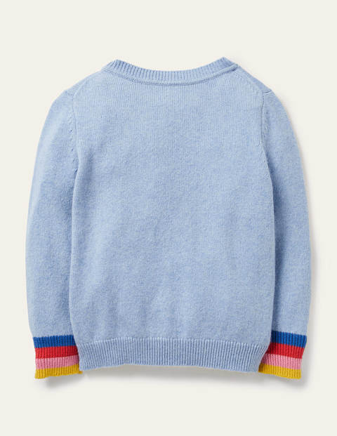 Pullover mit Häschenszene - Eisblau, Häschen Pullover mit Häschenszene - Eisblau, Häschen