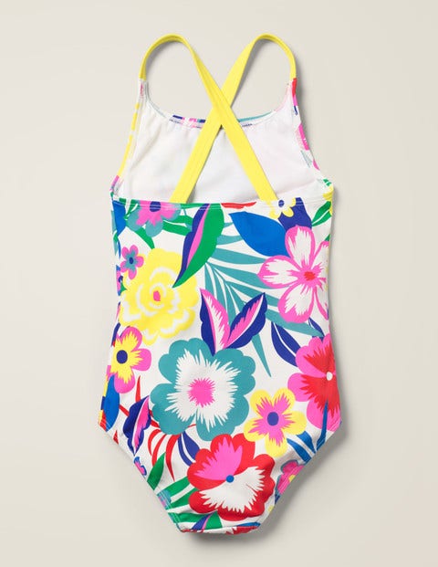Cross-back Swimsuit - Multi Tropical Bloom Cross-back Swimsuit - Multi Tropical Bloom