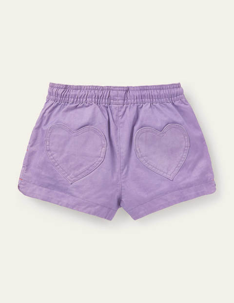 Shorts mit Herztaschen - Kühles Violett Shorts mit Herztaschen - Kühles Violett