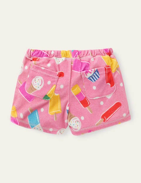 Towelling Shorts - Pink Lemonade Ice Cream Spot Towelling Shorts - Pink Lemonade Ice Cream Spot