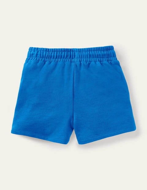 Appliqué Jersey Shorts - Moroccan Blue Fish Appliqué Jersey Shorts - Moroccan Blue Fish