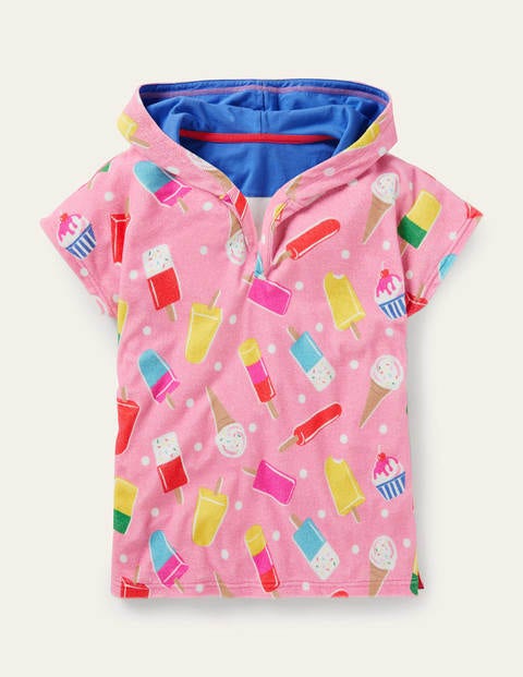Fun Towelling Poncho - Pink Lemonade Ice Cream Spot Fun Towelling Poncho - Pink Lemonade Ice Cream Spot
