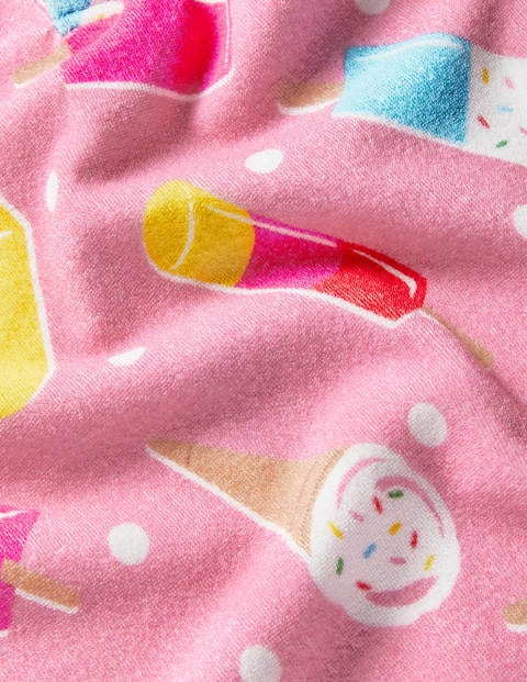 Fun Towelling Poncho - Pink Lemonade Ice Cream Spot Fun Towelling Poncho - Pink Lemonade Ice Cream Spot