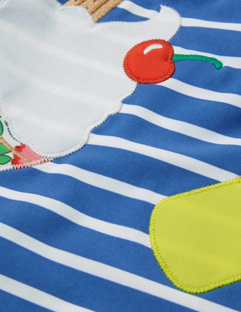 Maillot de bain fun à appliqué - Glaces bleu élisabéthain Maillot de bain fun à appliqué - Glaces bleu élisabéthain