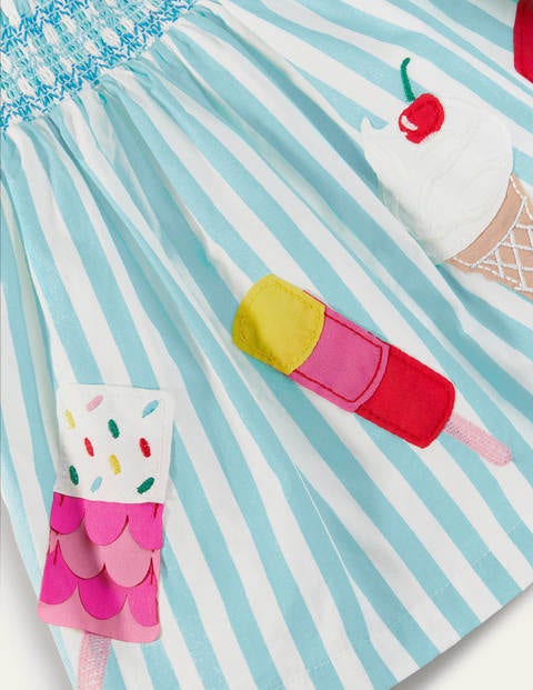 Fun Appliqué Skirt - Georgian Blue/Ivory Ice Creams Fun Appliqué Skirt - Georgian Blue/Ivory Ice Creams