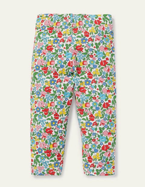 Fröhliche 7/8-Leggings - Bunt, Filigranes Vintage-Blumenmuster Fröhliche 7/8-Leggings - Bunt, Filigranes Vintage-Blumenmuster