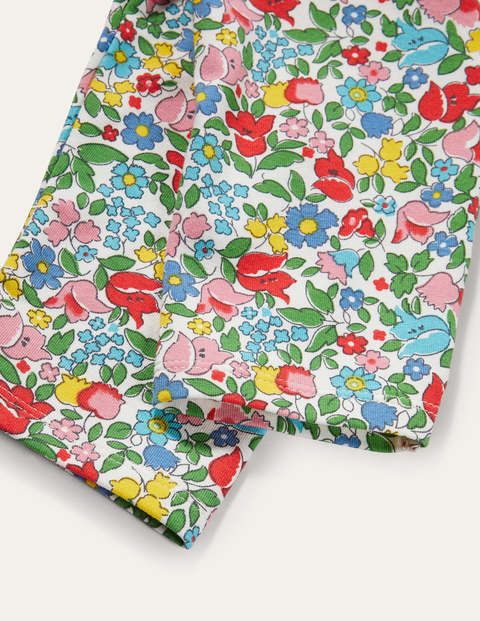 Fröhliche 7/8-Leggings - Bunt, Filigranes Vintage-Blumenmuster Fröhliche 7/8-Leggings - Bunt, Filigranes Vintage-Blumenmuster