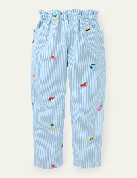 Pantalon à enfiler - Broderie vacances multi Pantalon à enfiler - Broderie vacances multi