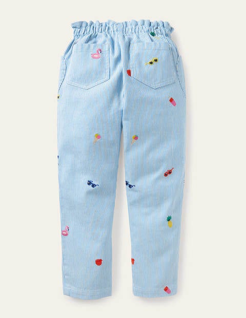 Pantalon à enfiler - Broderie vacances multi Pantalon à enfiler - Broderie vacances multi