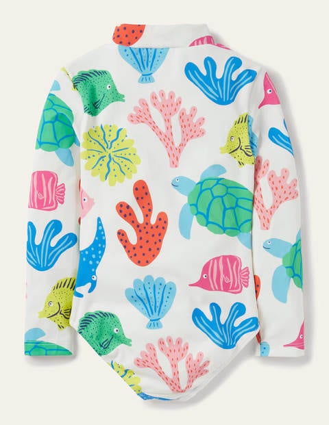 Long-sleeved Swimsuit - Multi Giant Fish Friends Long-sleeved Swimsuit - Multi Giant Fish Friends