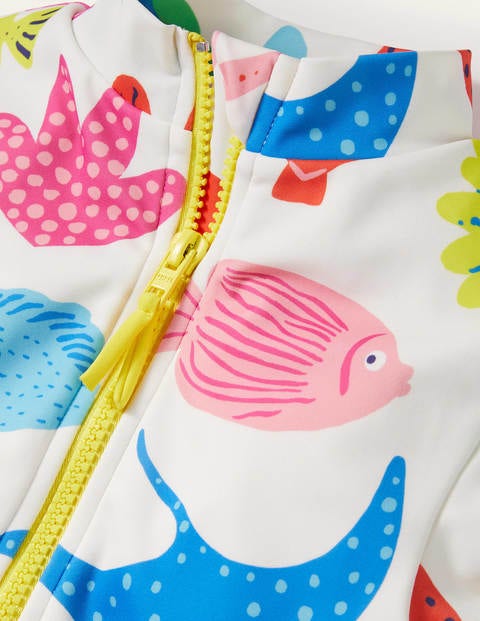 Long-sleeved Swimsuit - Multi Giant Fish Friends Long-sleeved Swimsuit - Multi Giant Fish Friends