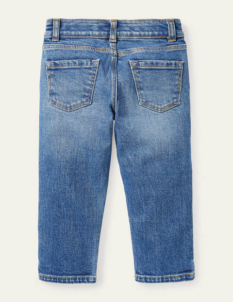 Capri Pants - Mid Vintage Denim Flowers Capri Pants - Mid Vintage Denim Flowers