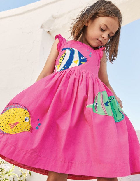 Embellished Fish Dress - Tickled Pink Embellished Fish Dress - Tickled Pink