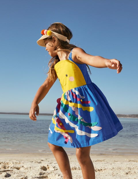 Fun Embellished Dress - Moroccan Blue Jellyfish Fun Embellished Dress - Moroccan Blue Jellyfish