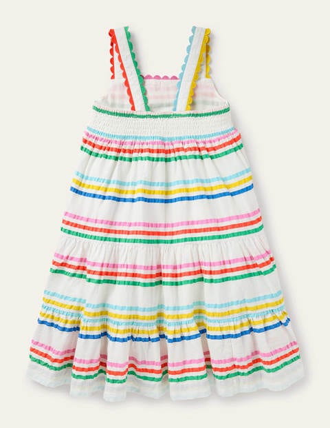 Stufenkleid mit Regenbogenstreifen - Bunt, Regenbogenfarben Stufenkleid mit Regenbogenstreifen - Bunt, Regenbogenfarben