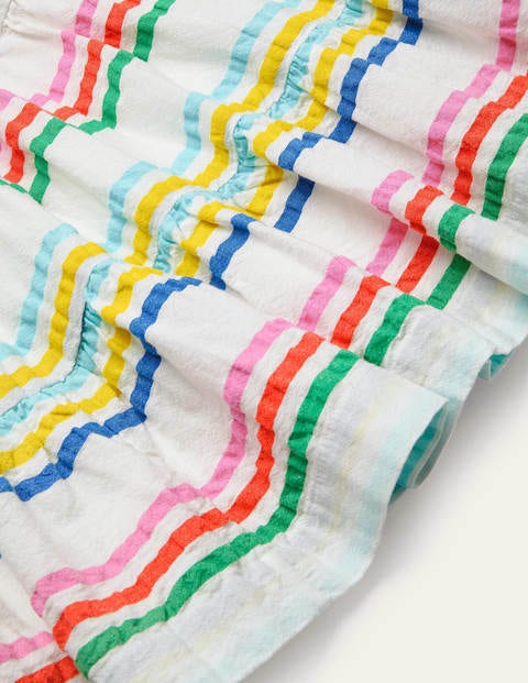 Stufenkleid mit Regenbogenstreifen - Bunt, Regenbogenfarben Stufenkleid mit Regenbogenstreifen - Bunt, Regenbogenfarben
