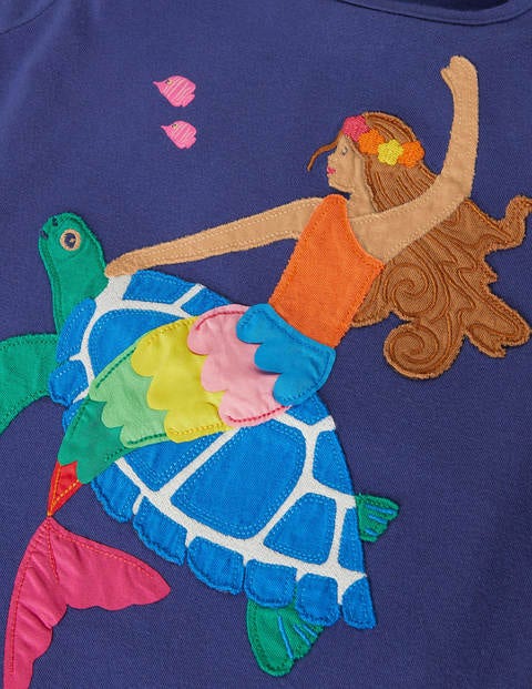 Big Appliqué T-shirt - Starboard Blue Mermaid Big Appliqué T-shirt - Starboard Blue Mermaid