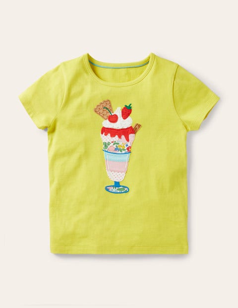 Big Appliqué T-shirt - Sweetcorn Yellow Ice Cream Big Appliqué T-shirt - Sweetcorn Yellow Ice Cream
