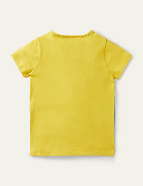 Funny Animals Appliqué T-shirt - Daffodil Yellow Sausage Dog Funny Animals Appliqué T-shirt - Daffodil Yellow Sausage Dog