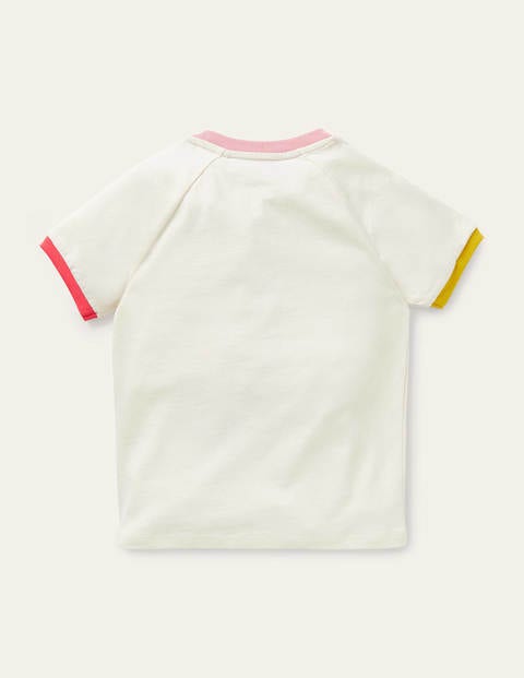 Raglan-T-Shirt mit fröhlichem Motiv - Naturweiß, Ananas Raglan-T-Shirt mit fröhlichem Motiv - Naturweiß, Ananas
