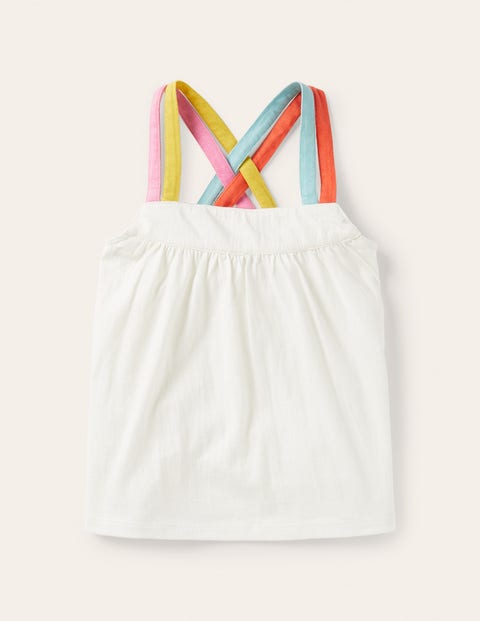 Rainbow Strap Vest - Ivory Rainbow Strap Vest - Ivory