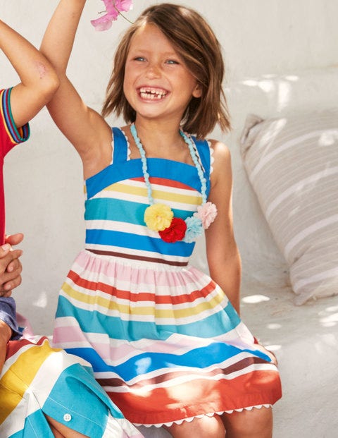 Gestreiftes Mini-Me-Kleid - Bunt, Gestreift Gestreiftes Mini-Me-Kleid - Bunt, Gestreift