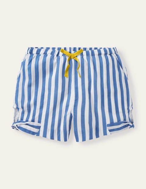 Tie hem shorts - Elizabethan Blue/ White Tie hem shorts - Elizabethan Blue/ White