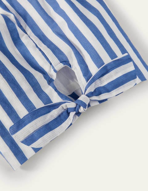 Tie hem shorts - Elizabethan Blue/ White Tie hem shorts - Elizabethan Blue/ White