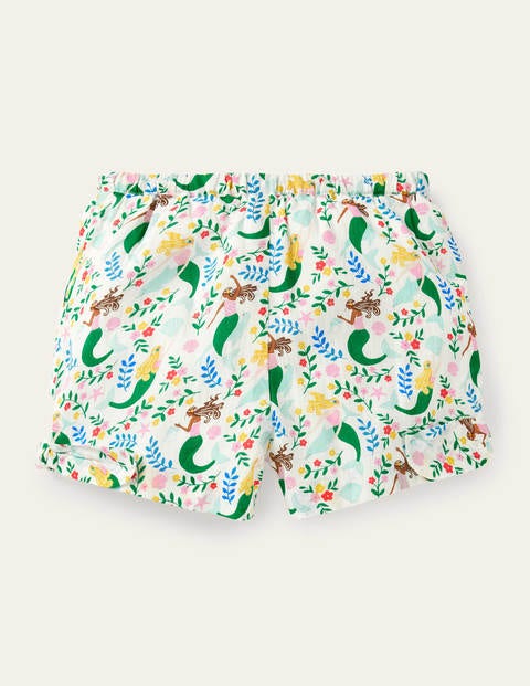 Tie hem shorts - Ivory Mermaid Garden Tie hem shorts - Ivory Mermaid Garden