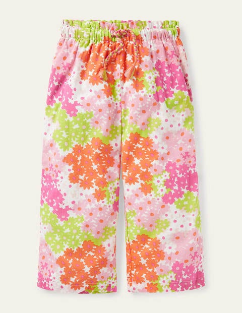 Printed Woven culottes - Soft Coral Pink Summer Daisy Printed Woven culottes - Soft Coral Pink Summer Daisy