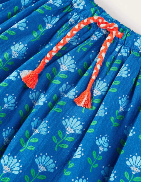 Midi Printed Skirt - Moroccan Blue Woodblock Midi Printed Skirt - Moroccan Blue Woodblock