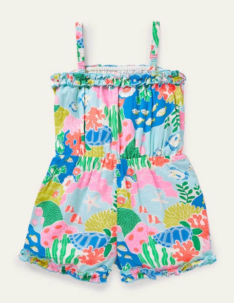 Fun Printed Romper - Multi Coral Reef Fun Printed Romper - Multi Coral Reef