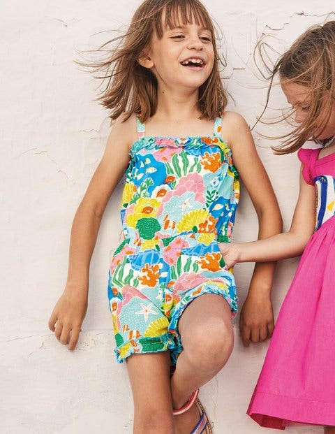 Fun Printed Romper - Multi Coral Reef Fun Printed Romper - Multi Coral Reef
