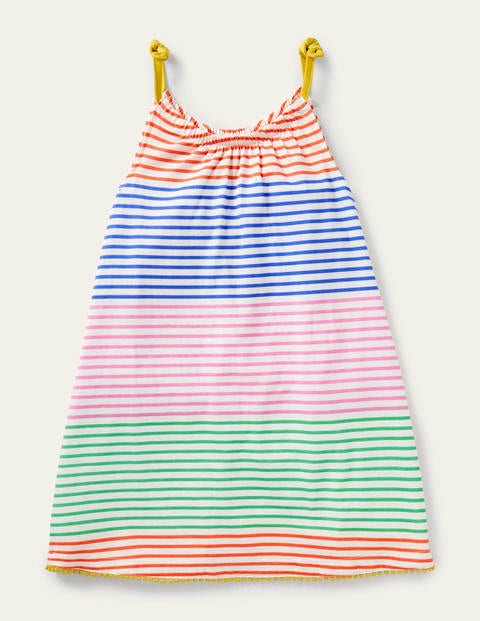 Jersey Sun Dress - Multi Stripe Jersey Sun Dress - Multi Stripe