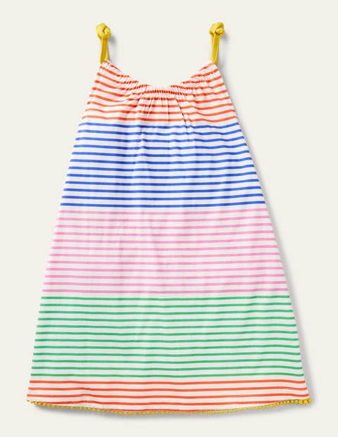 Jersey Sun Dress - Multi Stripe Jersey Sun Dress - Multi Stripe
