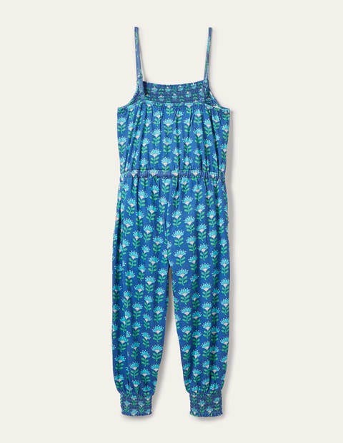 Jersey Tassel Tie Jumpsuit - Moroccan Blue Jersey Tassel Tie Jumpsuit - Moroccan Blue