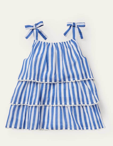 Weboberteil mit Stufen - Elisabethanisches Blau/Naturweiß Weboberteil mit Stufen - Elisabethanisches Blau/Naturweiß