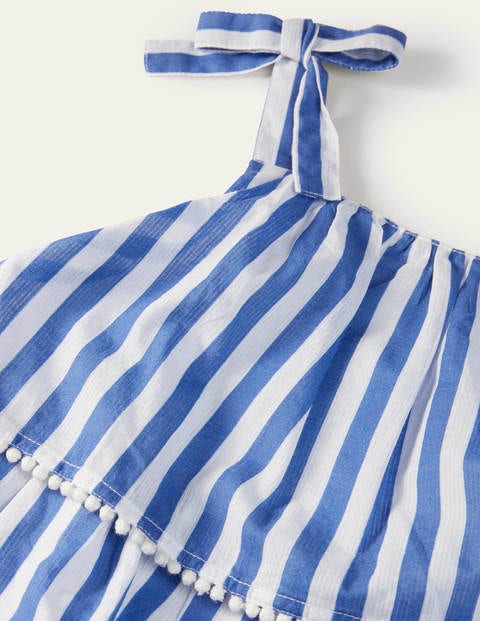 Weboberteil mit Stufen - Elisabethanisches Blau/Naturweiß Weboberteil mit Stufen - Elisabethanisches Blau/Naturweiß