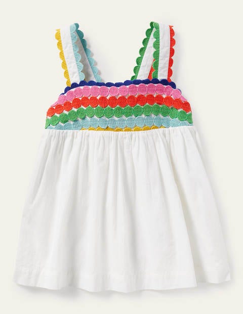 Rainbow Lace Woven Top - Ivory Rainbow Lace Woven Top - Ivory
