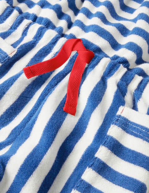 Stripy Towelling Romper - Elizabethan Blue/ Ivory Stripy Towelling Romper - Elizabethan Blue/ Ivory