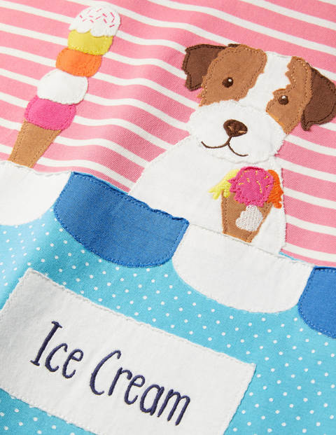 Fun Big Appliqué Dress - Pink Lemonade/ Ivory Sprout Fun Big Appliqué Dress - Pink Lemonade/ Ivory Sprout