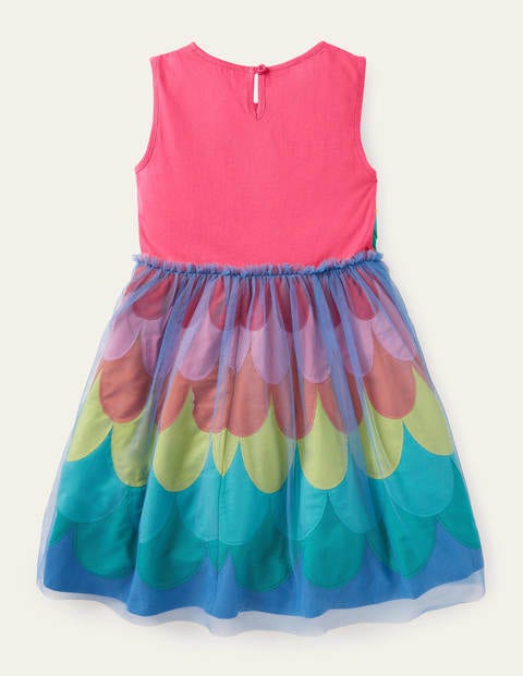 Jerseykleid Mit Regenbogenschuppen Bonbonrosa Regenbogen Boden De
